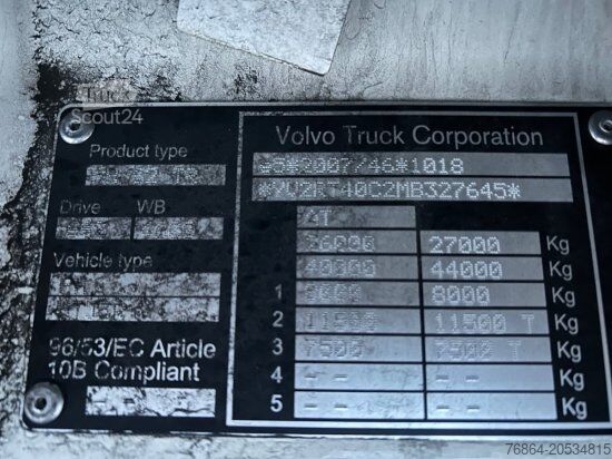 Italautó italáruszállító VOLVO FH 500 6X2 GETRäNKEKOMPLETTZUG, ORTEN GETRäNKEAUFBAU