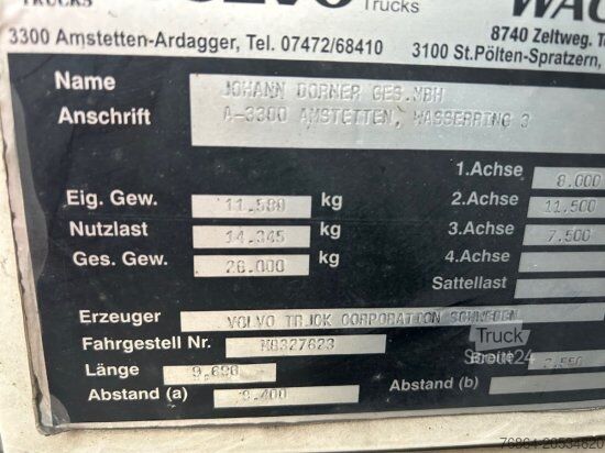 Samochód do przewozu napojów VOLVO FH 500 6X2 GETRäNKEKOMPLETTZUG, ORTEN GETRäNKEAUFBAU