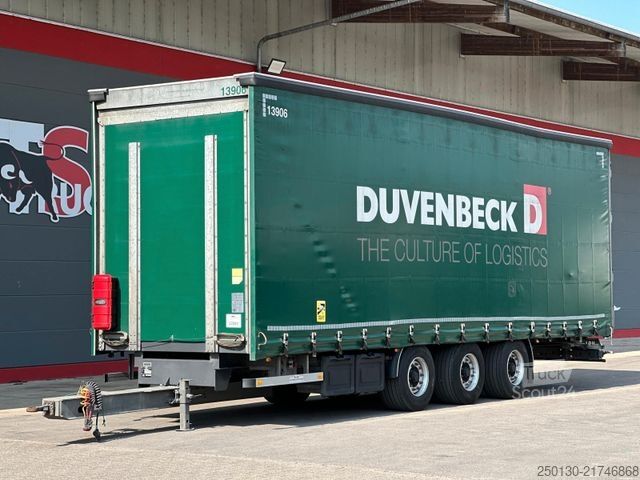 Avoin perävaunu pressulla H&W HWZPS24 TRIDEM Curtainsider AH MEGA 70m³