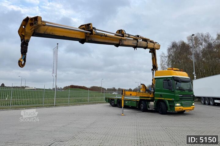 Autokrāna kravas automašīna DAF CF 85.410 SC, Euro 5, 8x2 / Hiab 422 EP5 + Radi...