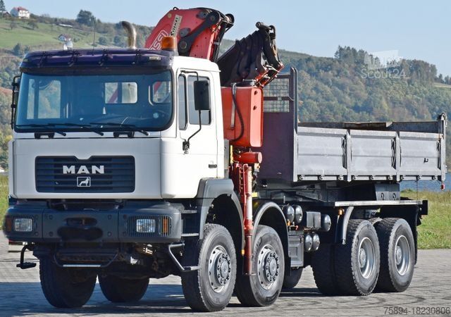 Macara montată pe camion MAN 41.460 * KRAN * 8x8 ! TOPZUSTAND