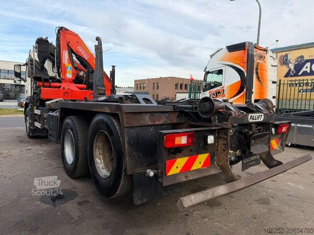 System med krogarm Volvo FM 400 6x2 HOOKLIFT + CRANE PALFINGER PK 15500 ...