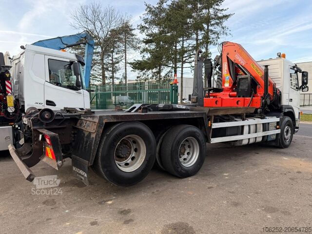 System med krogarm Volvo FM 400 6x2 HOOKLIFT + CRANE PALFINGER PK 15500 ...