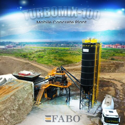 Mobil betongblandningsanläggning FABO mobile concrete mixing plants Turbomix100 mobile concrete mixing plant