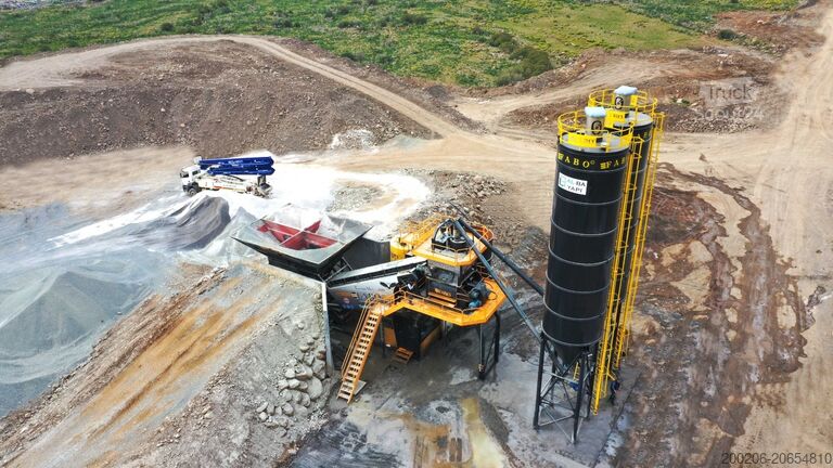 Mobil betongblandningsanläggning FABO mobile concrete mixing plants Turbomix100 mobile concrete mixing plant