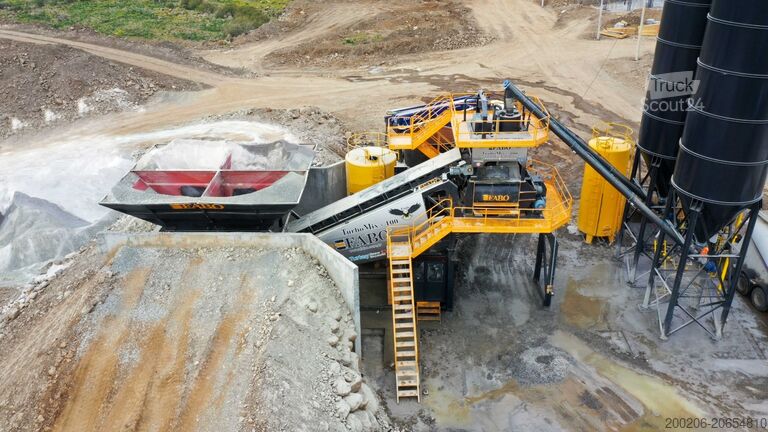 Mobil betongblandningsanläggning FABO mobile concrete mixing plants Turbomix100 mobile concrete mixing plant