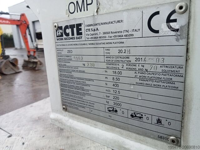 Truck-Mounted Boom Lift CTE ZED 20.2 H