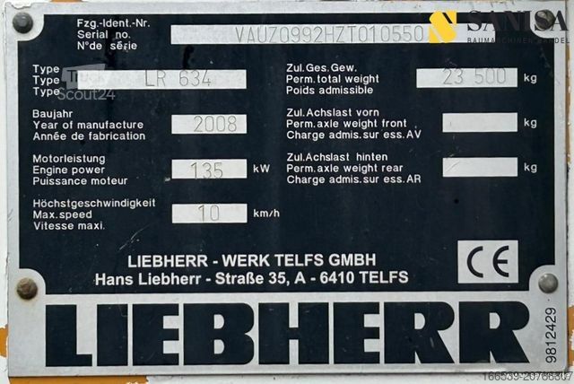 Rullo compressore LIEBHERR LR 634/Laderaupe/Heckaufreißer
