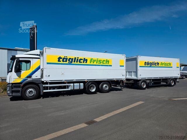 Mercedes-Benz Antos 2543 L, oldalra nyitható felépítmény, BÄR 2.500 kg-os emelőhátfal, vonóhorog Mercedes-Benz Antos 2543 L Schwenkwand LBW BÄR 2.500kg AHK