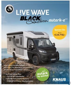 Halvintegrert bobil Knaus L!VE WAVE 650 MEG Black Selection *TraumMobil*L-Sitzgruppe*
