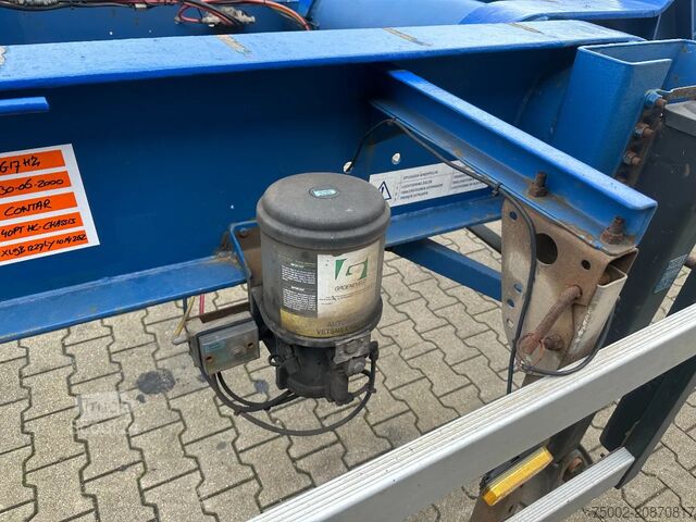 Transporte de contentores Contar 40 (45) FT-chassis / liftaxle / drumbrakes / NL...
