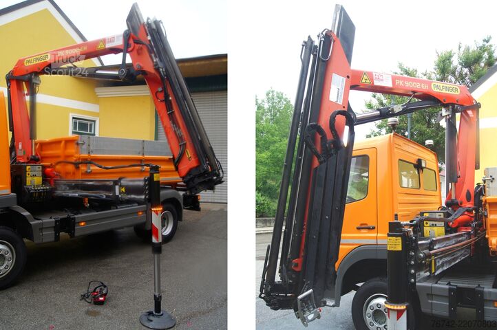 Tresidig tippbil Mercedes-Benz ATEGO 1222 BB 4x2 / EEV / Palfinger PK 9002 EH / MEILLER