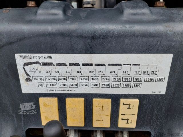 Tovornjak s ploščadjo MERCEDES-BENZ Arocs 2640 6X2 + Hiab XS 477 Hipro