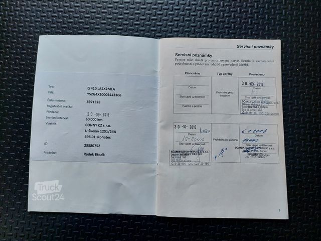 Cap tractor standard SCANIA G 410 LA4X2MLA