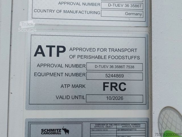 Kühlauflieger SCHMITZ CARGOBULL SKO 24 Thermo King SLXi 300