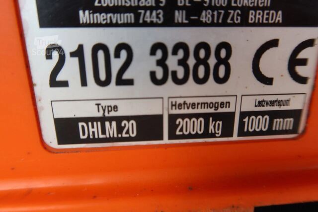 Koffer DAF CF 260 Bak+Klep Dhollandia 2000 kg