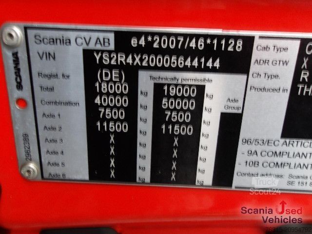 Cap tractor standard Scania R 450 NA - HIGHLINE - 2x TANKs - ACC - SCR ONLY