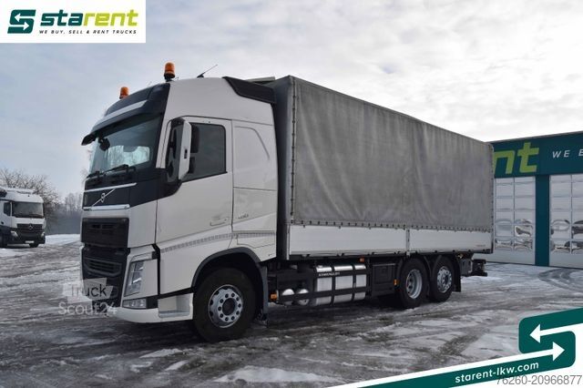 Platformas kravas automašīna ar tentu VOLVO FH 460 6x2 Planenaufbau LBW 2000kg