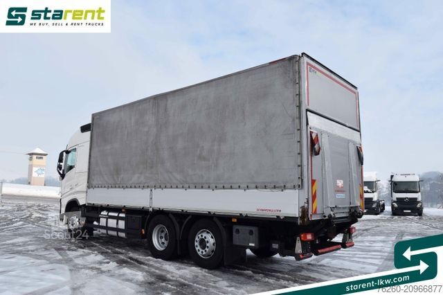 Platformas kravas automašīna ar tentu VOLVO FH 460 6x2 Planenaufbau LBW 2000kg