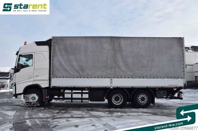 Platformas kravas automašīna ar tentu VOLVO FH 460 6x2 Planenaufbau LBW 2000kg