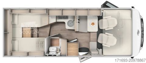 Ολοκληρωμένο αυτοκινούμενο τροχόσπιτο Carado I 338 pro+ 8G/Combi6E/mse uvm