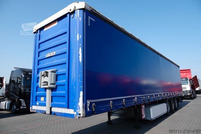 Semi-remorque bâchée FRUEHAUF FIRANKA / STANDARD / MOCNA POD?OGA SZYNA DESKA /