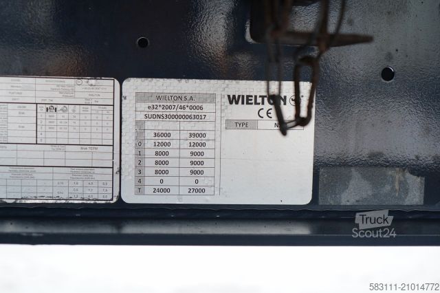 Open oplegger met zeil WIELTON FIRANKA / MEGA / DACH PODNOSZONY / SYSTEM BDE -