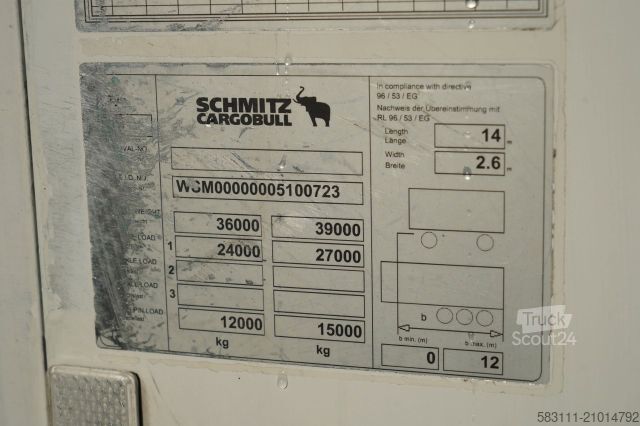 Kylsläpvagn SCHMITZ CARGOBULL / CH?ODNIA / THERMO KING SLX 300 / HAKÓWKA / O?