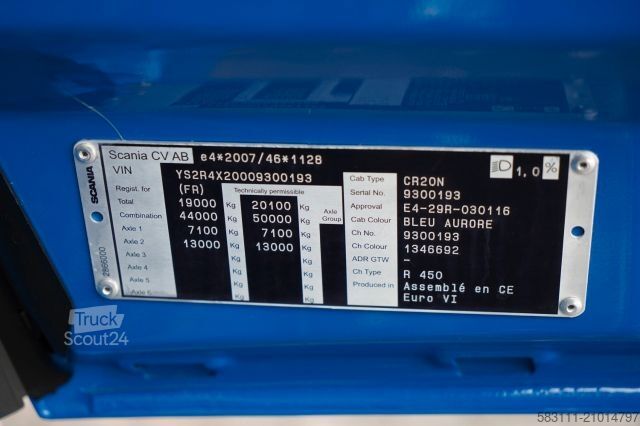 Štandardný ťahač SCANIA R 450  / RETARDER / PE?NY ADR /  I-PARK COOL / A