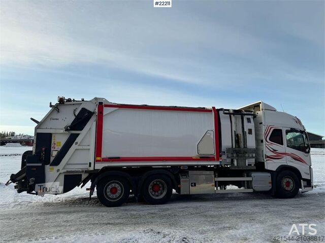 Garbage truck Volvo FM500 6x2 refuse collection truck with Norba 2-com