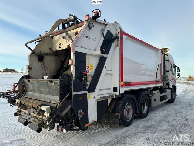 Garbage truck Volvo FM500 6x2 refuse collection truck with Norba 2-com