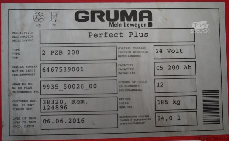 Truckbatteri HAWKER 24 Volt 2 PzB 200 Ah