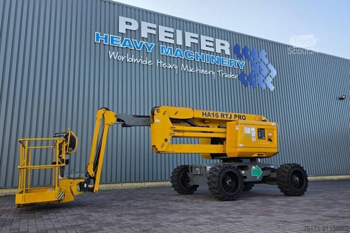 Articulated telescopic work platform Haulotte HA16RTJ Pro Diesel, 4x4x4 Drive, 16 m Working Heig