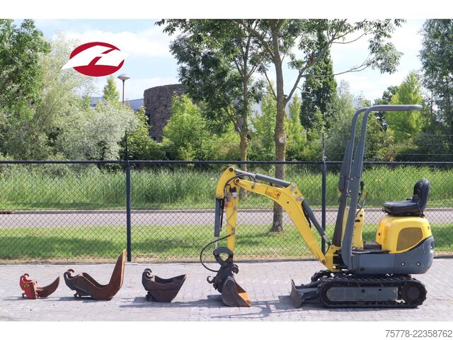 حفارة صغيرة WACKER NEUSON E08-01 | DUTCH | 3 BUCKETS | RIPPER