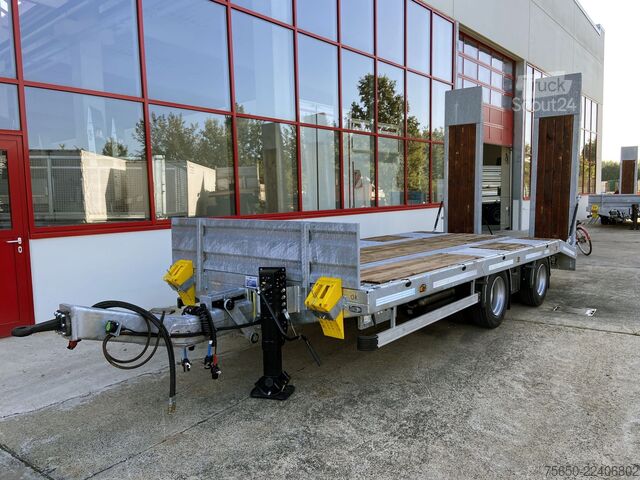 Žemagrindė platforma priekaba Möslein TT21-7,2 Hydr  21 t Tandemtieflader, hydr. Rampen, NEU