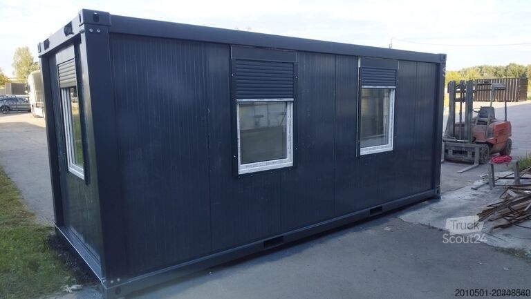 špeciálny kontajner 20 Fuß Büroncontainer / Anthrazit / Aufenthaltsraum / mobiles Büro