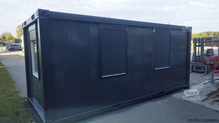 špeciálny kontajner 20 Fuß Büroncontainer / Anthrazit / Aufenthaltsraum / mobiles Büro