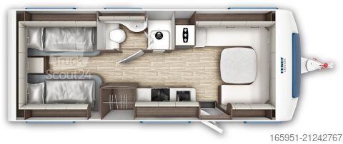 Caravane Fendt Diamant 650 SGD Klima ! autom. Sat.-Anlage !