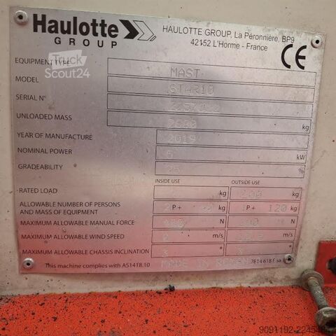 Plate-forme de levage Haulotte STAR 10