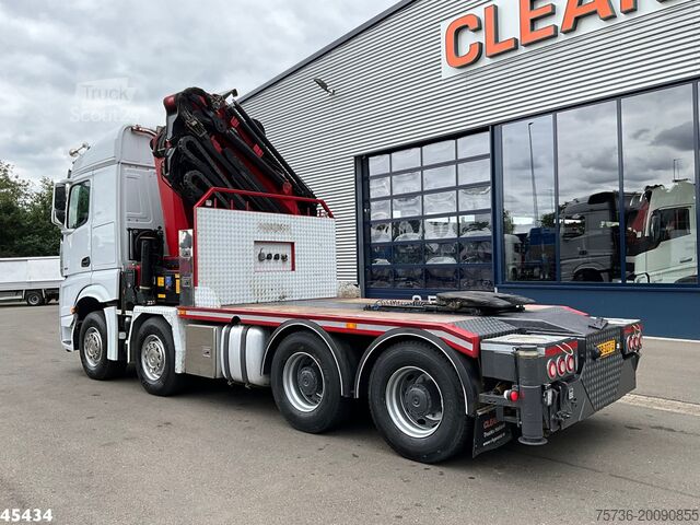 Crane truck Mercedes-Benz Arocs 3251 8x4 Euro 6 Retarder HMF 85 Tonmeter ...