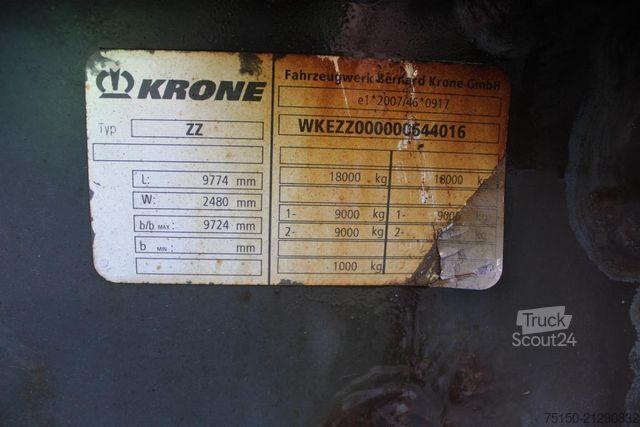 Naczepa wymienna KRONE ZZ - Nr.: 016