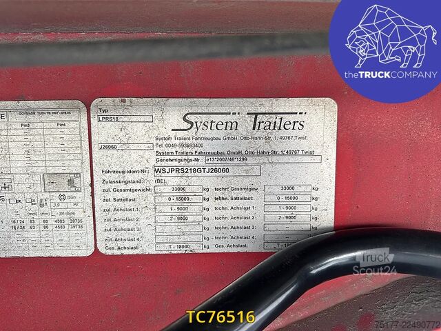 Prevoz v hladilniku/zamrznjenem stanju System Trailers 