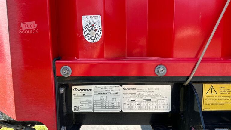Semirimorchio con telone Krone SDP