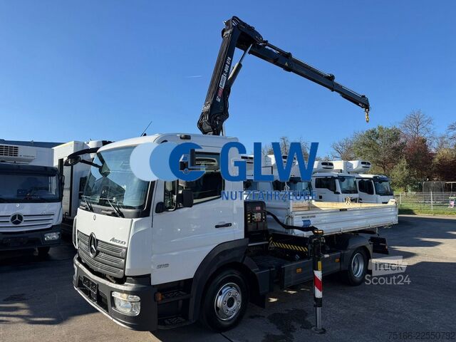 Trojstranný sklápač dodávka MERCEDES-BENZ ATEGO 816 Kipper 3-Seiten*KRAN HIAB X 078*2xAHK