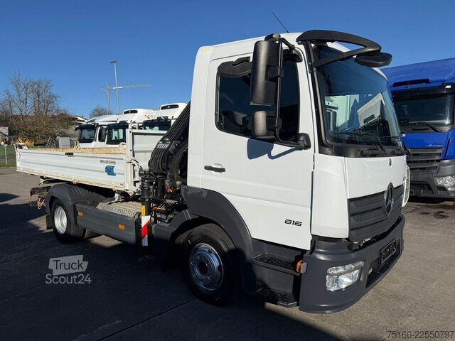 Vyklápacia dodávka MERCEDES-BENZ ATEGO 816 Kipper 3-Seiten*KRAN HIAB X 078*2xAHK