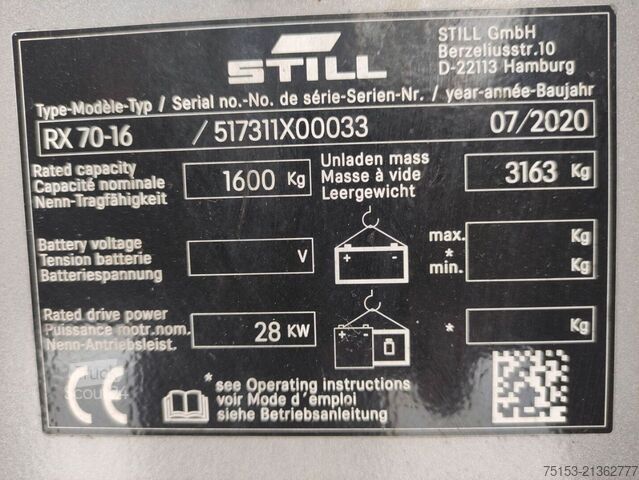 Carrelli elevatori diesel Still RX70-16