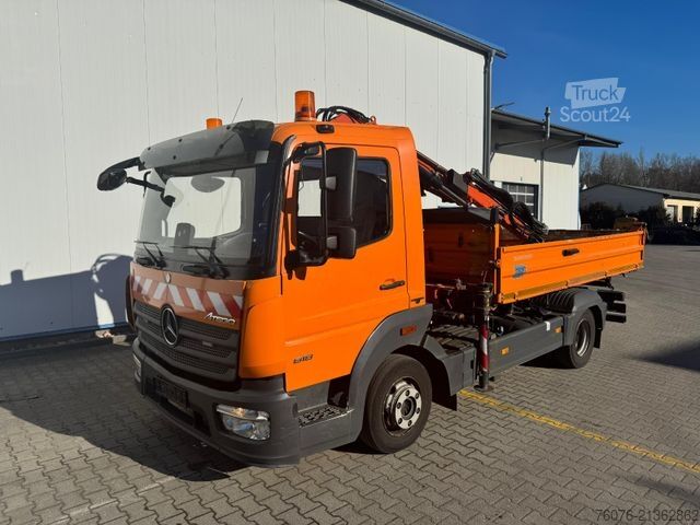 Trīspusēja pašizgāzēja furgons MERCEDES-BENZ Atego 818 K Kran Atlas Funk Standheizung 2xAHK