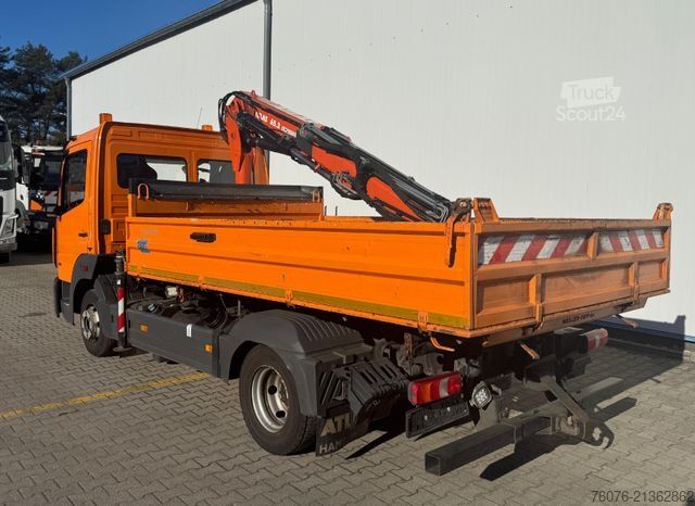 Carrinha basculante trilateral MERCEDES-BENZ Atego 818 K Kran Atlas Funk Standheizung 2xAHK