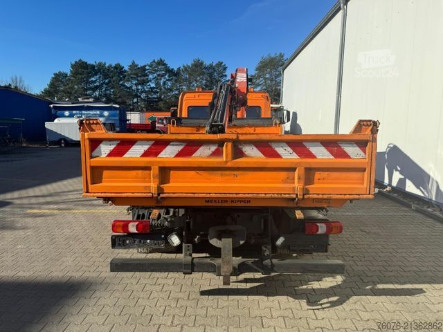 Carrinha basculante trilateral MERCEDES-BENZ Atego 818 K Kran Atlas Funk Standheizung 2xAHK