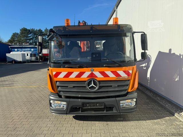 Carrinha basculante trilateral MERCEDES-BENZ Atego 818 K Kran Atlas Funk Standheizung 2xAHK